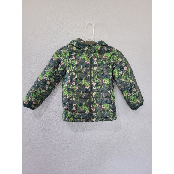 Amazon‎ Essentials Puffer Jacket Floral Print Hooded Lightweight Size S #9 - Picture 1 of 4